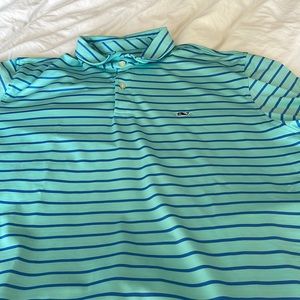 Vineyard Vines men performance polo- green and blue